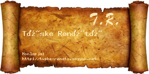Tüske Renátó névjegykártya
